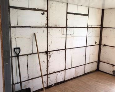 Terug opfrissen bouw container